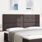 vidaXL Sänggavel med knappar mörkbrun 200 cm tyg