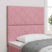 vidaXL Rosa sammet huvudgavel med diamantblock, 100 cm