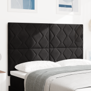 vidaXL Svart Diamantblock Sänggavel 140 cm - Sammet