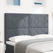 vidaXL Sänggavel Diamantblock Mönster Mörkgrå 160 cm Sammet