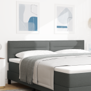vidaXL LED Sänggavel Linjer Design Mörkgrå 90 cm Tyg