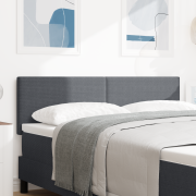 vidaXL LED Huvudgavel Enkelt Design Mörkgrå 72 cm Corduroy Tyg
