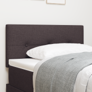vidaXL LED Sänggavel med knappar mörkbrun 90 cm tyg