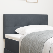 vidaXL LED Sänggavel med knappar mörkgrå 90 cm sammet