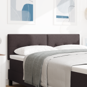 vidaXL LED Sänggavel med knappar mörkbrun 72 cm tyg