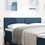 vidaXL LED Sänggavel Med Knappar Blå 72 cm Tyg