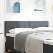 vidaXL LED Sänggavel med knappar mörkgrå 72 cm sammet