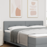 vidaXL LED Sänggavel med knappar ljusgrå 90 cm tyg