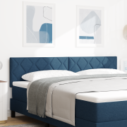 vidaXL LED Sänggavel Diamantblock Design Blå 180 cm Tyg
