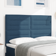 vidaXL LED Sänggavel Linjer Design Blå 72 cm Tyg