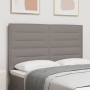 vidaXL LED Huvudgavel Linjer Design Taupe 80 cm Tyg