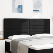 vidaXL LED Sänggavel Linjer Design Svart 100 cm Tyg