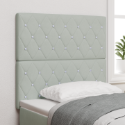 vidaXL LED huvudgavel Ljusgrå 90 cm Velour