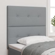 vidaXL LED Huvudgavel Ljusgrå 100 cm Tyg