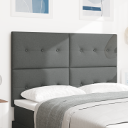 vidaXL LED Sänggavel Mörkgrå 72 cm Tyg