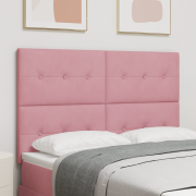 vidaXL LED Sänggavel Rosa 72 cm Sammet