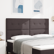 vidaXL LED Sänggavel Mörkbrun 90 cm Tyg