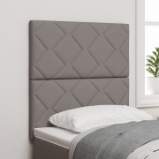 vidaXL LED Sänggavel Diamant Block Design Taupe 80 cm Tyg