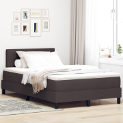 vidaXL Sängbotten med Madrass Mörkbrun 120x190 cm Tyg