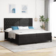 vidaXL Resårsäng med madrass 200x200 cm svart sammet