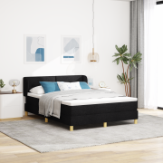 vidaXL Resårsäng med madrass 140x200 cm svart tyg