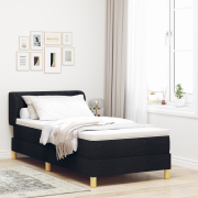 vidaXL Resårsäng med madrass 100x200 cm svart tyg