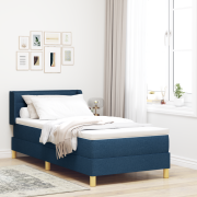 vidaXL Box vårmadress med madrass Blå 90x200 cm Klädsel