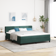 vidaXL Sängbotten med madrass Mörkgrön 180x200 cm Sammet