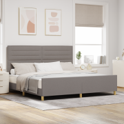 vidaXL Sängram i Taupe 200x200 cm i Tyg