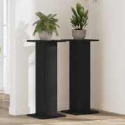 vidaXL Växtställ 2 st Svart Ek 30x30x80 cm Konstruerat trä