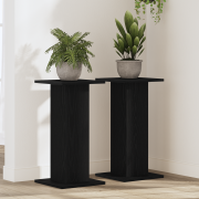 vidaXL Högtalarstativ 2 st Svart Ek 30x30x60 cm Konstruerat Trä