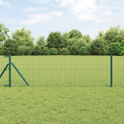 vidaXL Staketstolpar 52 st Grön Ø32 mm 120 cm Galvaniserat Stål