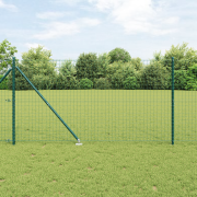vidaXL Staketstolpar med spik 26 st Ø32 mm 160 cm Galvaniserad stål