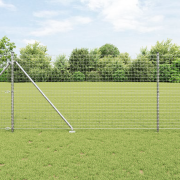 vidaXL Staketstolpar med spets 52 st Ø32 mm 160 cm Galvaniserat stål