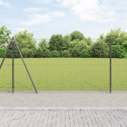 vidaXL Staketstolpar med basplattor 52 st Ø32mm 78,5cm Galvaniserat st...