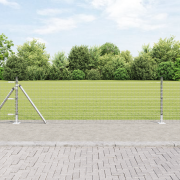 vidaXL Staketpinnar med basplattor 26 st Ø32mm 50cm Galvaniserat stål