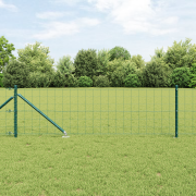 vidaXL Euro Stängsel med 13 Spikposter 0.4x50 m Galvaniserat Stål Grön