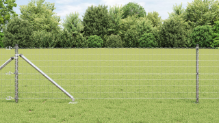 vidaXL Euro Staket med 7 Spikposter 0.8x10 m Galvaniserat Stål