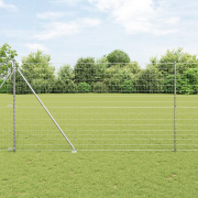 vidaXL Euro Staket med 7 Spike Stolpar 1.6x10 m Galvaniserat Stål