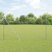 vidaXL Eurostängsel med 7 spikstolpar 1.6x10 m Galvaniserat stål