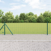 vidaXL Euro Fence med 7 flangerade inlägg 0.6x10 m galvaniserat stål