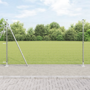 vidaXL Euro Fence med 7 flänsade stänger 1.5x10 m galvaniserat stål