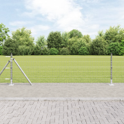 vidaXL Euro Stängsel med 7 Flänsade Stänger 0.4x10 m Galvaniserat Stål