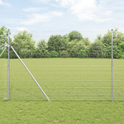 vidaXL Svetsat trådstaket med 13 poster 1,5x25 m Galvaniserat stål