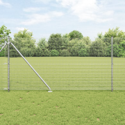 vidaXL Svetsat Trådstängsel med 13 Spikstänger 1.2x25 m Galvaniserat S...