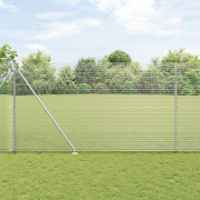 vidaXL Svetsat Trådstängsel med 13 Spike Posts 1.6x25 m Galvaniserat S...