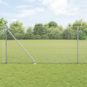 vidaXL Svetsat Gärde med 13 Spikposter 1x50 m Förzinkad Stål