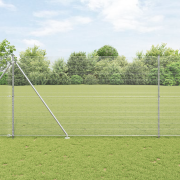vidaXL Svetsat trådgjärde med spikposter 1.6x50 m Galvaniserad stål