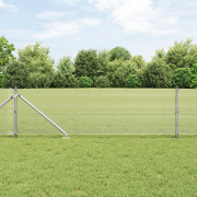 vidaXL Svetsat Gärde med 13 Spikstolpar 0.5x100 m Galvaniserat Stål
