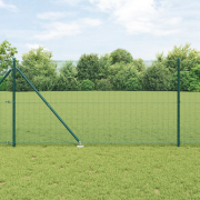 vidaXL Svetsat Trådstängsel med 13 Spikposter Grön 1.4x50 m Stål
